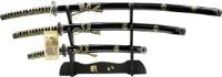 YK-58BF4 - Bushido Samurai Sword Set - Black and Gold