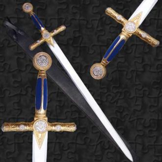 Historical Classic Masonic Sword Blue Gold