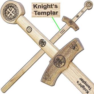 Knights Templar Wooden Medieval Sword 40 Inch Overall