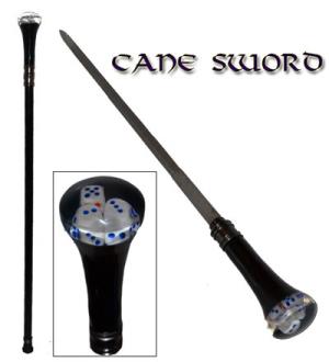 Mississippi Gambler's Walking Cane with Hidden Sword