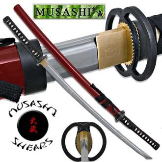 Musashi Practical Daimyo Katana Samurai Sword Full Tang Red