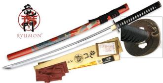 High End Ryumon Handmade Forged Samurai Sword Crane Tsuba