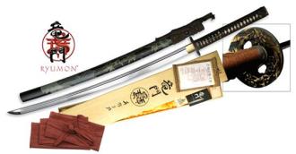 High End Ryumon Handmade Forged Samurai Sword Lotus Tsuba