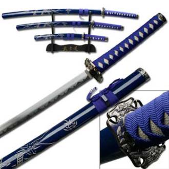 Samurai Set Blue Dragon Sword