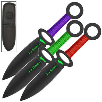 Dark Side of the Grave 3 Piece Throwing Target Knife Set