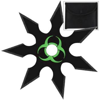 Deadly Point of Contact 7 Point Heavy Duty Throwing Star Black