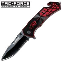 TF-553BR - Tac-Force Spring Assisted Knife Spider Red