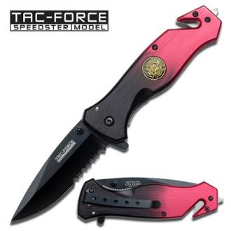 Tac-Force Spring Assisted Knife Fire Dept Emblem