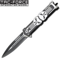 TF-592BK - Tac-Force Spring Assisted Knife Skull Design Handle