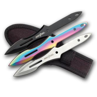 Perfect Point 9 Throwing Knife Set 3 Colors