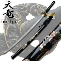 TR-013 - Ten Ryu Hand Forged Damascus Carbon Steel Katana