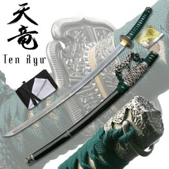 Ten Ryu Hand Forged Carbon Steel Katana