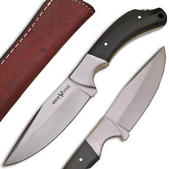 White Deer Full Tang J2 Steel Tactical Knife Buffalo Horn Grip Drop Point
