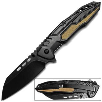 White Deer Tactical Tanto Stone Wash Blade Knife Gray and Black