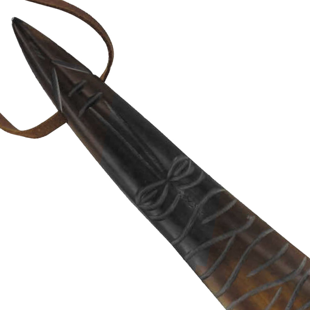 Wild Tribal Engraved Natural Horn Shoe Horn