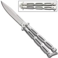 WG859 - Unchained Balisong Butterfly Knife Silver