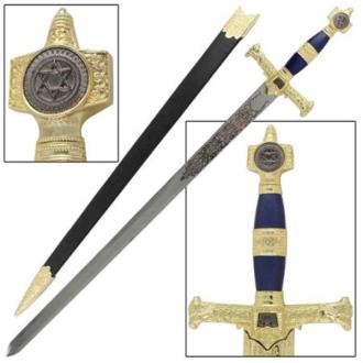 Blue & Gold King Solomon Sword WG892 - Medieval Swords